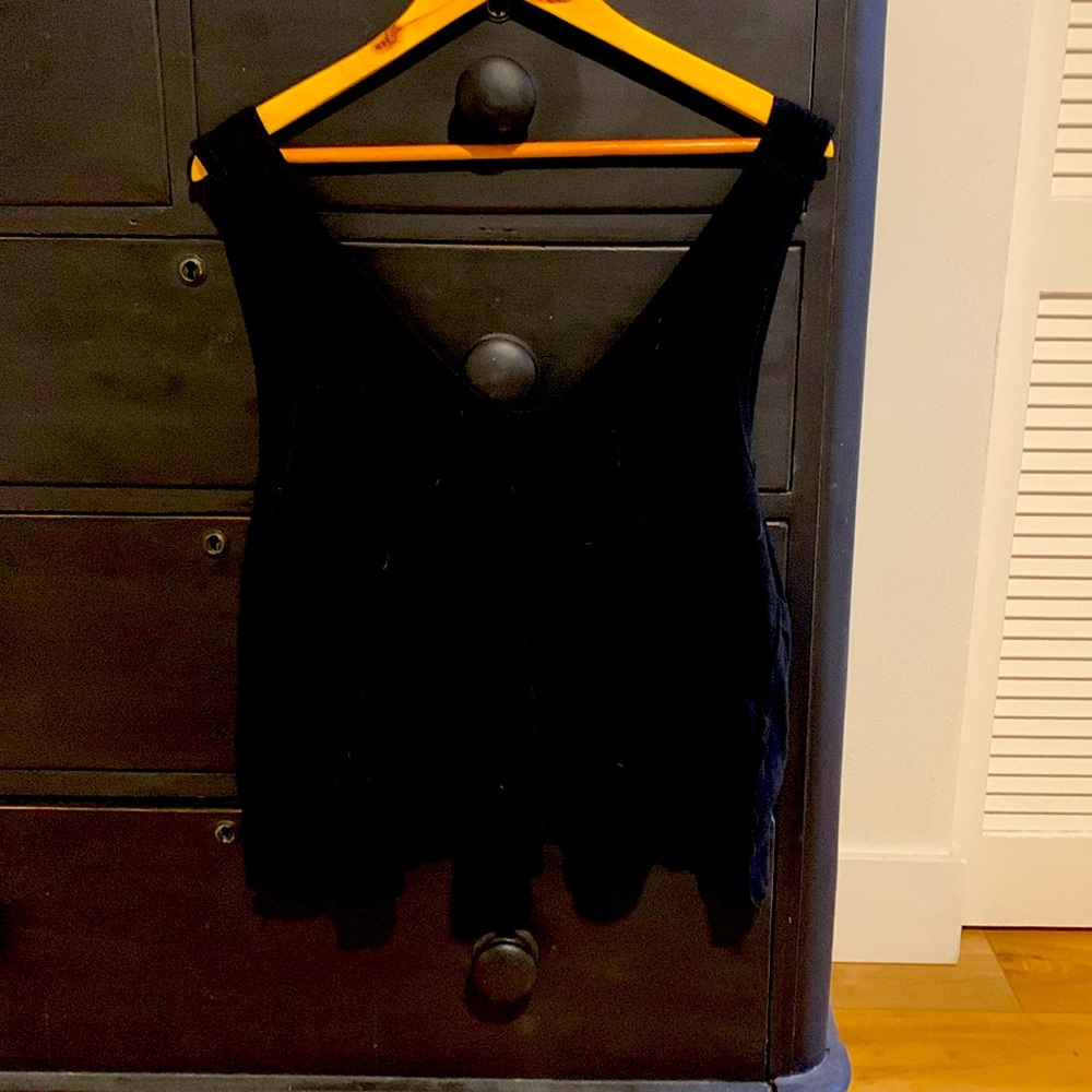 Black Free People tank. Super cute with a bralette